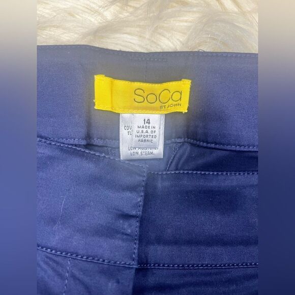 SoCa St. John navy cropped pants sz 14 - Picture 2 of 7